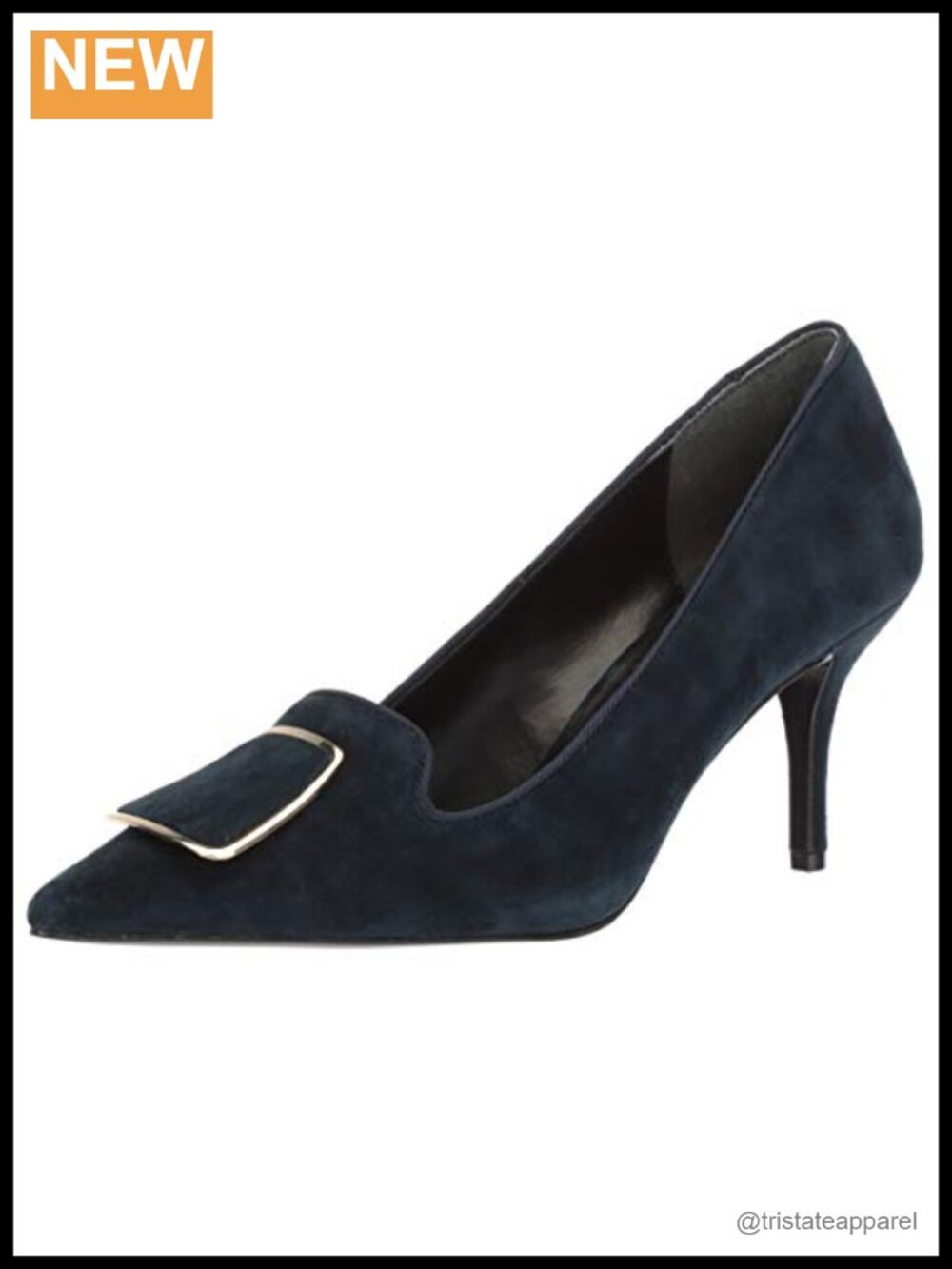 Kitten Heel Ankle Strap Pump Leather Closed Toe Stiletto Dress Shoe